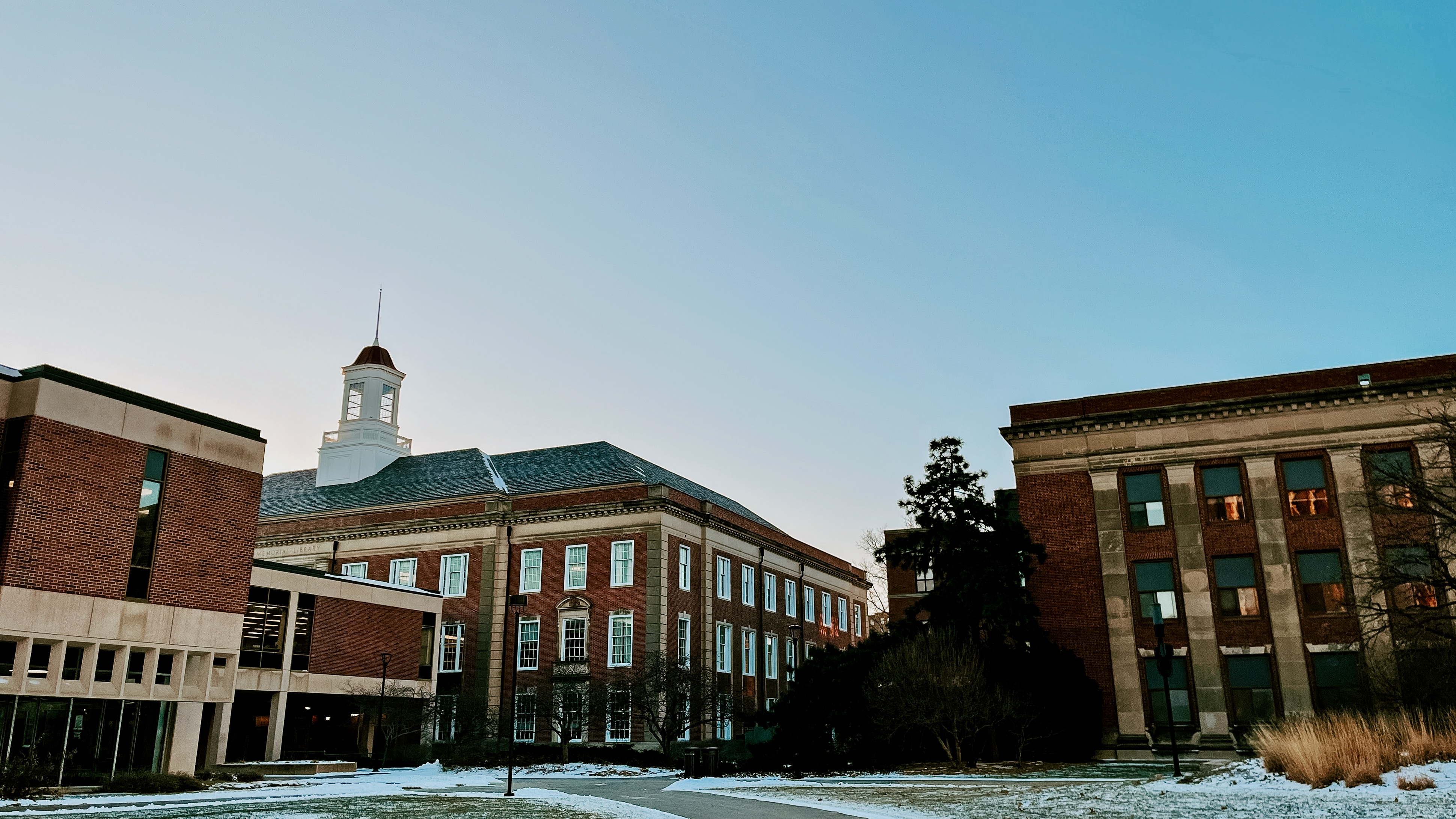 Love Library on a winter morning.  